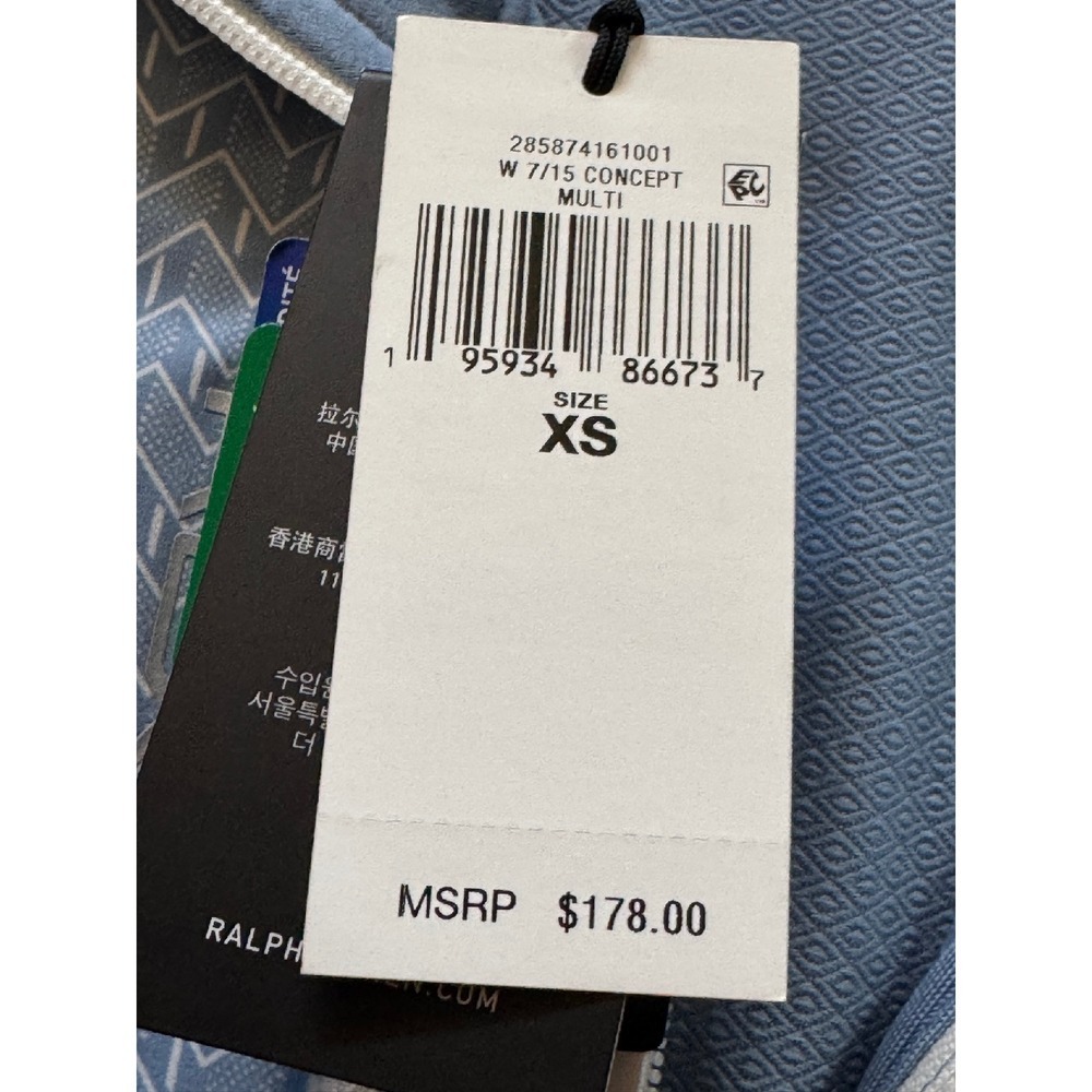 Ralph Lauren RLX Vest Tech Terry Blue Golf Full Zip Size‎ XS New NWT - Picture 2 of 6